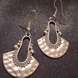 Boho Silver Dangle Earrings.